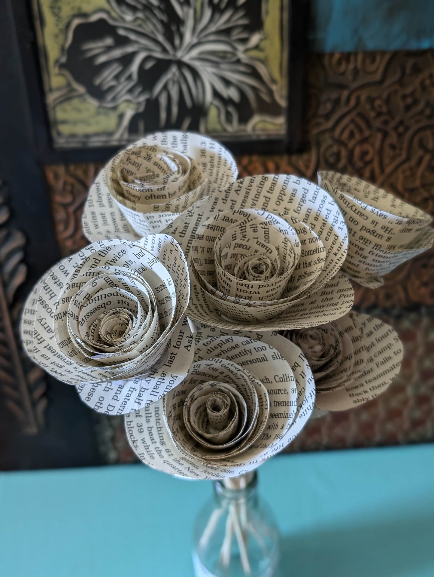 Book Pages Flowers Bouquet|Repurposed Book Pages|Centerpiece|Wedding Bouquet| Bridal Bouquet